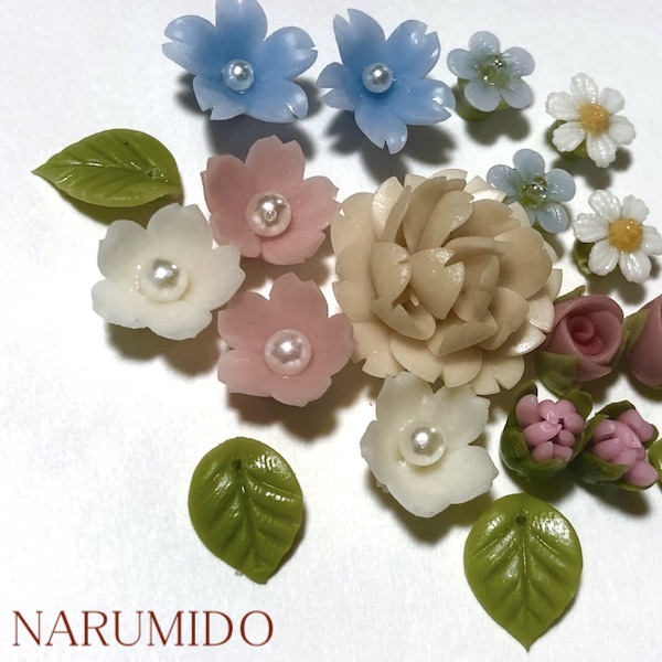 クレイフラワーセット 春 芍薬と小花 - NARUMIDO