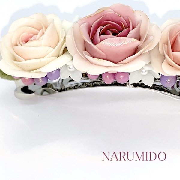 在庫処分Sale! 薔薇のバレッタ - NARUMIDO